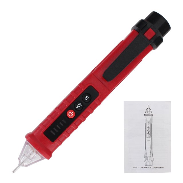 vc1010 digital ac/dc detectores de voltaje medidor probador pluma inteligente sin contacto sensor de corriente probador sensibilidad ajustable 12-1000v