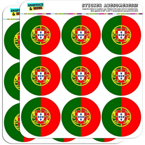 Portugal National Country Flag 18 2" Planner Calendar Scrapbooking Crafting Stickers