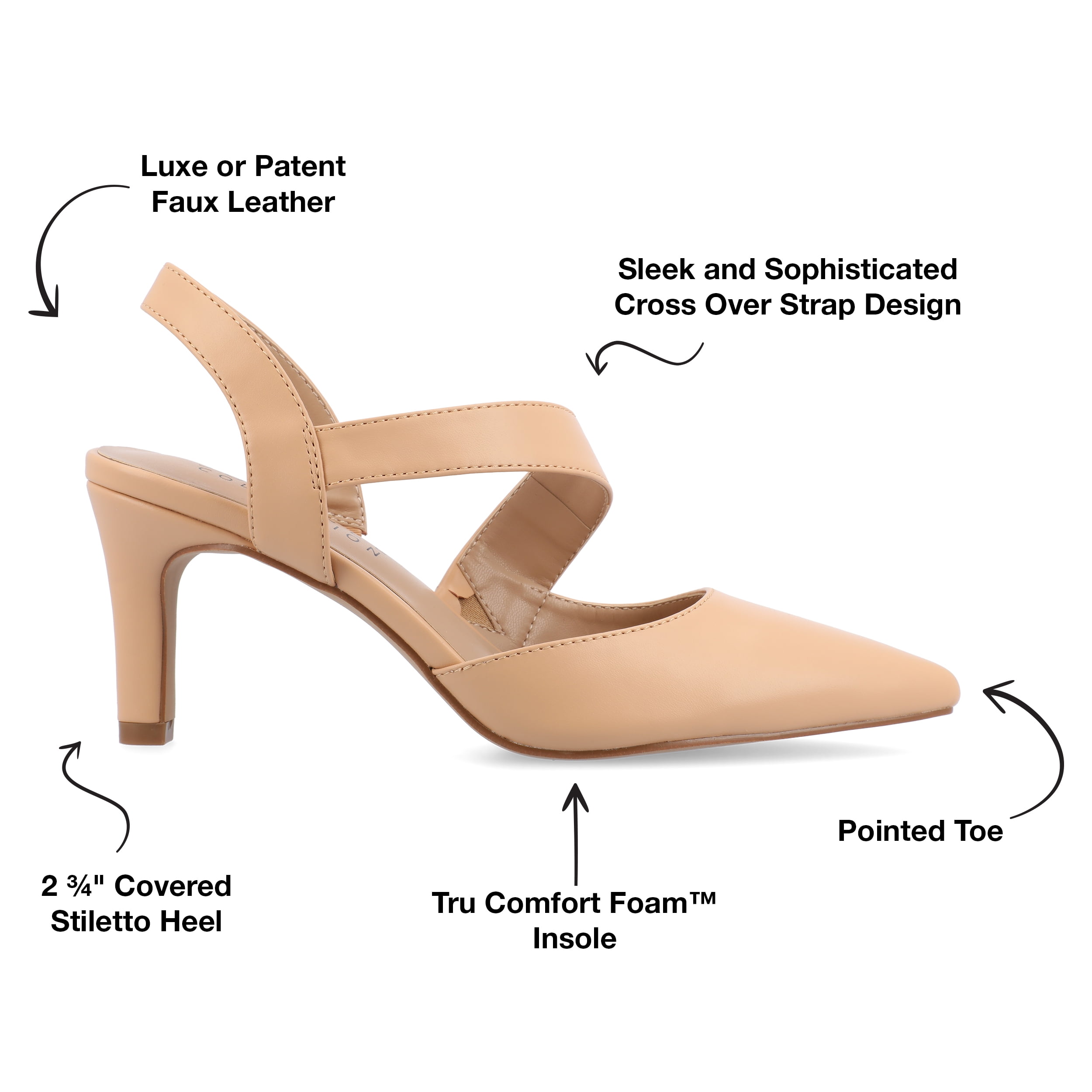 Journee Womens Scarlett Stiletto Heel Pointed Toe Pumps