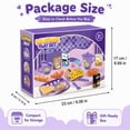thumbnail image 3 of Rirool 33-Piece Purple Dessert Pretend Play Tea Set, Kids Kitchen Toy with Cakes, Cups, Plates, Utensils, Play Food Accessories for Girls Boys Ages 3+, Birthday Christmas Party Gift, 3 of 8