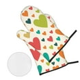 thumbnail image 2 of ZICANCN Oven Mitts and Pot Holders Sets, Multicolored Bright Hearts Baking Sets Kitchen Heat Resistant 4 Pieces, 2 of 8
