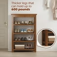 thumbnail image 4 of Shoe Rack for Front Door Entrance Bamboo Shoe Organizer Free Standing Shoe Cabinet Narrow Shoe Storage Shelf for Entryway, Closet and Doorway Brown, 23.6", 4 of 13