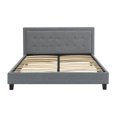 thumbnail image 3 of Naomi Home Lisa Button-Tufted Woven Platform Bed-Color:Gray,Size:Full, 3 of 9