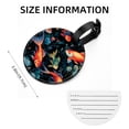 thumbnail image 5 of Fish Set of 2pcs PU Leather Round Suitcase Tags with Privacy Cover and Name ID Tag - Ideal for Travel Luggage, Handbags, Backpacks, School Bags, 5 of 6
