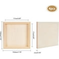 thumbnail image 2 of 4pc Wood Painting Canvas Panels Blank Drawing Boards for Oil & Acrylic Painting Square BurlyWood 19.8x19.8x2cm, 2 of 6