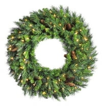 Vickerman 48" Cheyenne Pine Wreath 200 Warm White LED