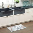 thumbnail image 6 of SoHome Cozy Living Home Sweet Home Floral Anti-Fatigue Kitchen Mat, Grey/Blue, 17.5"x30", 6 of 13