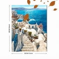 thumbnail image 3 of Santorini Blue Dome Church Watercolor Canvas Print Wall Art for Living Room Bedroom Kitchen Dining Room Hotel Lobby Office Decor, 3 of 8