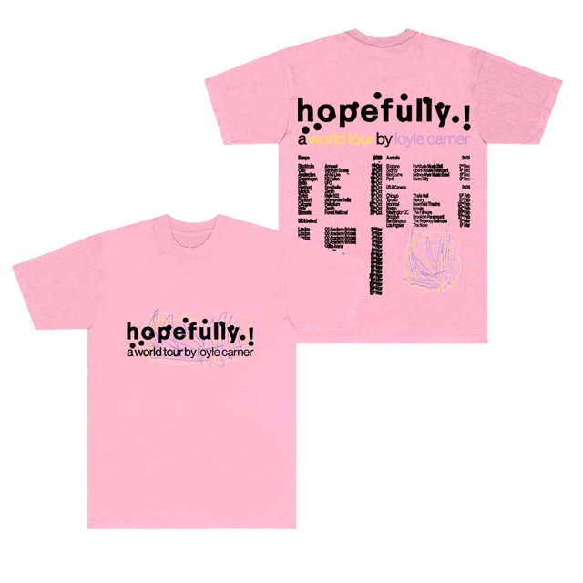 Loyle Carner Playera Manga Corta Unisex Merch Gira Hopefully Tour 2025 Estilo Hip Hop