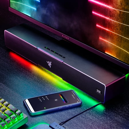 Razer - Leviathan V2 Bluetooth Gaming Speakers with RGB Lighting (2-Piece) - Black