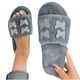 thumbnail image 4 of Zapatilla de felpa para mujer con lazo plano y zapatilla de casa, chanclas para interior Wmkox8yii hj789, 4 of 4