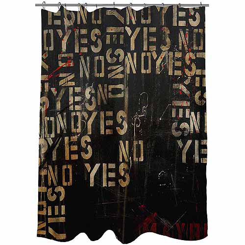 Yes No Maybe Shower Curtain, 71" x 74" - Walmart.com - Walmart.com
