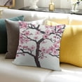 thumbnail image 3 of BANET Japanese Pillow Sham, Branch of a Flourishing Tree Flowers Spring Theme , Decorative Standard Queen Size Printed Pillowcase White, 3 of 5