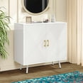 thumbnail image 3 of Dextrus Modern White Sideboard Buffet Cabinet Accent Cabinet with Adjustable Shelf for Living Room, 3 of 10