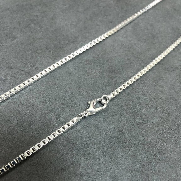 Brass Box Chain Necklaces with Lobster Claw Clasps Silver Color Plated 24 inch(61cm) 2mm DIY