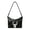 Camouflage Deer Star Pattern, variant on Green Four Leaf Clover Leather Shoulder Purse, Zipper Closure Hobo Tote Handbag for Women PU Leather Smooth Zipper Satchel Purse for Travel Work