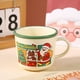 thumbnail image 5 of Taza navideña de cerámica de Papá Noel de 400 ml con tapa de silicona | Taza navideña para café y té | Regalo festivo para adultos y niños | Vaso duradero para celebraciones invernales, 5 of 7