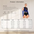 thumbnail image 7 of iiniim Women Sparkle Latin Jazz Dance Outfit Sleeveless Gymnastics Leotard with Gloves Sequins Dance Clothes Red M, 7 of 7