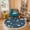 Color 4, variant on Washable Non Slip 3ft Round Rug, School Supplies Scissors Pencils Rulers Science Icons Blue Circle Area Rugs with Tassels Carpet for Nursery Bedroom Living Room Playroom Tent Rug