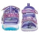 thumbnail image 4 of Sandalias Disney Frozen con iluminación LED azul lila para niña, talla 8T, 4 of 6