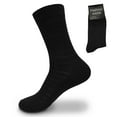 thumbnail image 2 of Men's Cotton Dress Mid Calf Solid Black Socks, 2 of 4