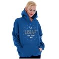 thumbnail image 4 of US Air Force Fly Fight Win Logo Unisex Plus Fleece Graphic Hoodie Brisco Brands 4X, 4 of 5