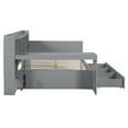 thumbnail image 4 of Newboti Furniture Full Size Wooden Daybed With 3 Drawers, USB Ports and desk, Gray 79257, 4 of 17