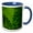 Blue/White, variant on 3drose, Redwood Sorrel with Lady Fern, Humboldt Redwoods Sp, California, 11oz Mug