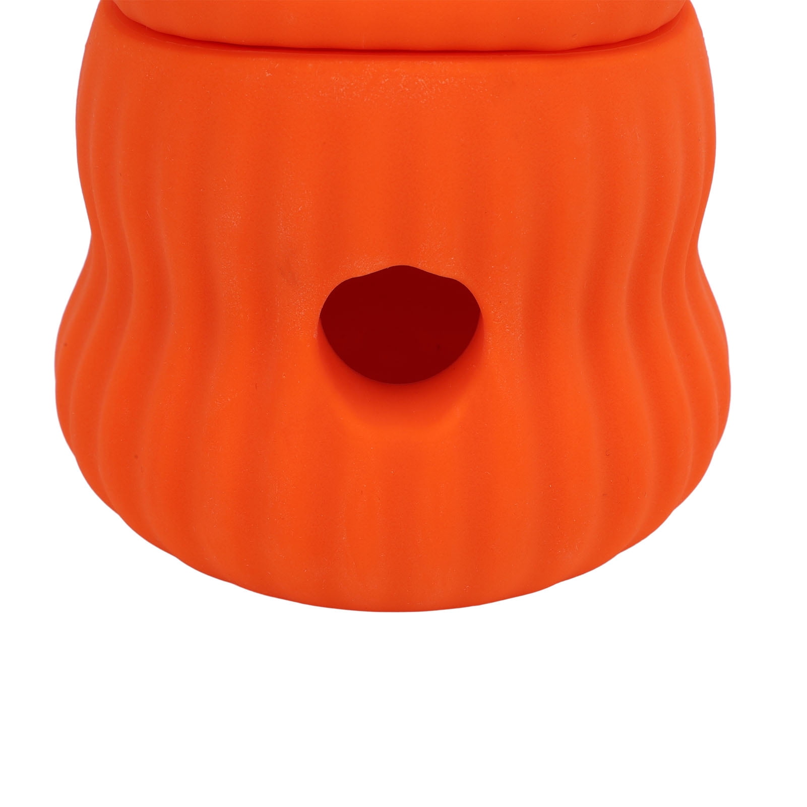 YAHHU Interactive Dog Slow Feeder Toy Orange Silicone Treat Dispenser Prevent Digestive Problems Reduce Anxiety Stress for Pets (6.69 inches / 17 cm)