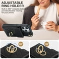 thumbnail image 6 of MYKOMI Crossbody Wrist Strap Leather Phone Case for iPhone 13 12 Mini 15 14 11 Pro XS Max XR X 7 8 Plus Wallet with Card Holder Cover,White,for iPhone 12 Mini, 6 of 7