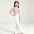 thumbnail image 2 of UJNDER Girls High Waist Yoga Elastic Dance Leggings Sport Casual Tights for Back to School Pants Girls Pants,White,13-14 Years, 2 of 4