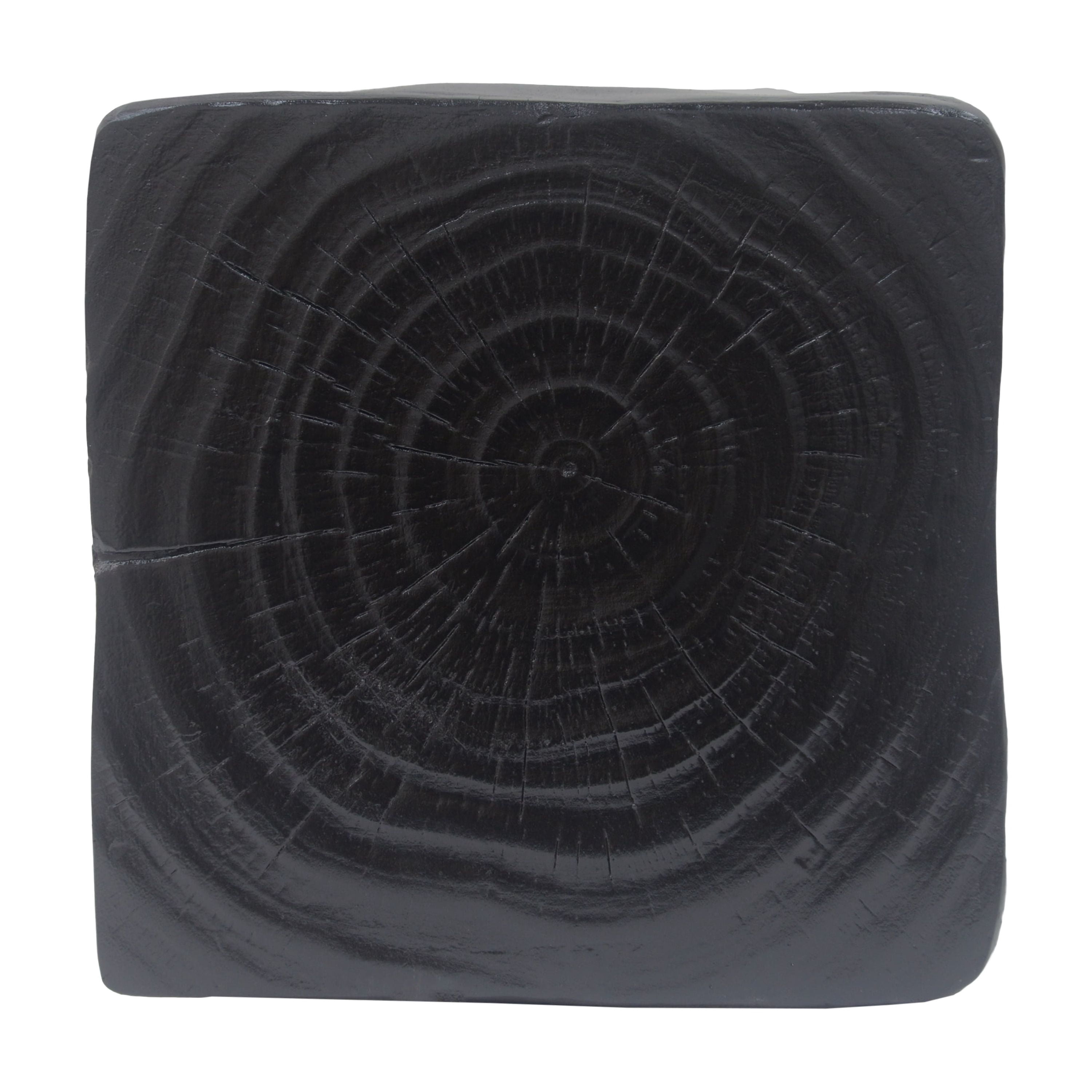 FFZ Twist Shape MGO Side Table with Wood-Like Texture, 11.75 x