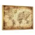 thumbnail image 3 of Designart 'Ancient World Map IV' Vintage Framed Canvas Wall Art Print, 3 of 5