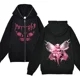 thumbnail image 2 of Sudadera con capucha y cremallera completa para hombre y mujer, abrigo informal con estampado de álbum de la gira de , ropa de calle de Hip Hop, chaqueta con cremallera, 2 of 5