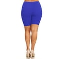 thumbnail image 3 of Women's Plus Size Workout Elastic High Waist Basic Active Yoga Casual Biker Shorts Pants, 3 of 3