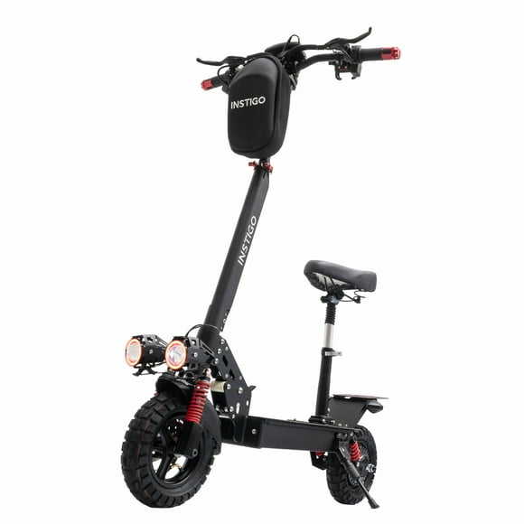 Scooter Eléctrico Instigo Rush 1800W 48V 20Ah Plegable Todo Terreno con Asiento y Llantas de 10” – Hasta 55 km/h y 40 km de Autonomía - Resistencia IP54