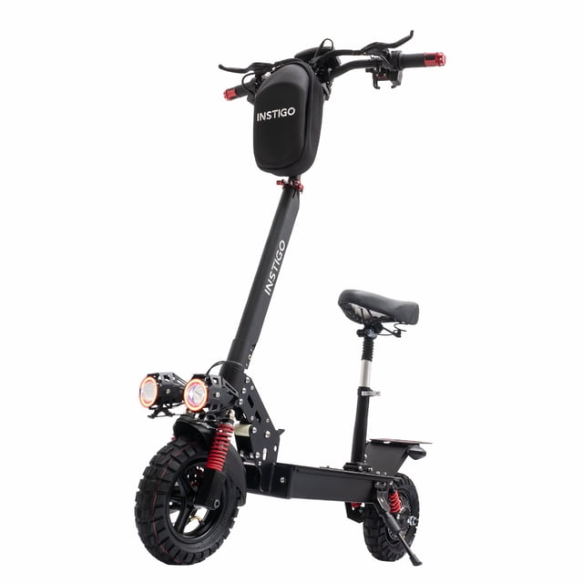 Scooter Eléctrico Instigo Rush 1800W 48V 20Ah Plegable Todo Terreno con Asiento y Llantas de 10” – Hasta 55 km/h y 40 km de Autonomía - Resistencia IP54