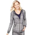 thumbnail image 1 of Hanes Womens French Terry Zip Hoodie, M, Navy Spacedye, 1 of 3