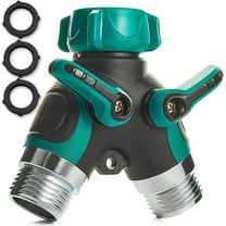 Mangchuang Garden Hose Splitter, 2 Way Heavy Duty Water Hose Splitter, Outdoor Faucet, Y Connector Garden Hose Adapter with Rubber Washers