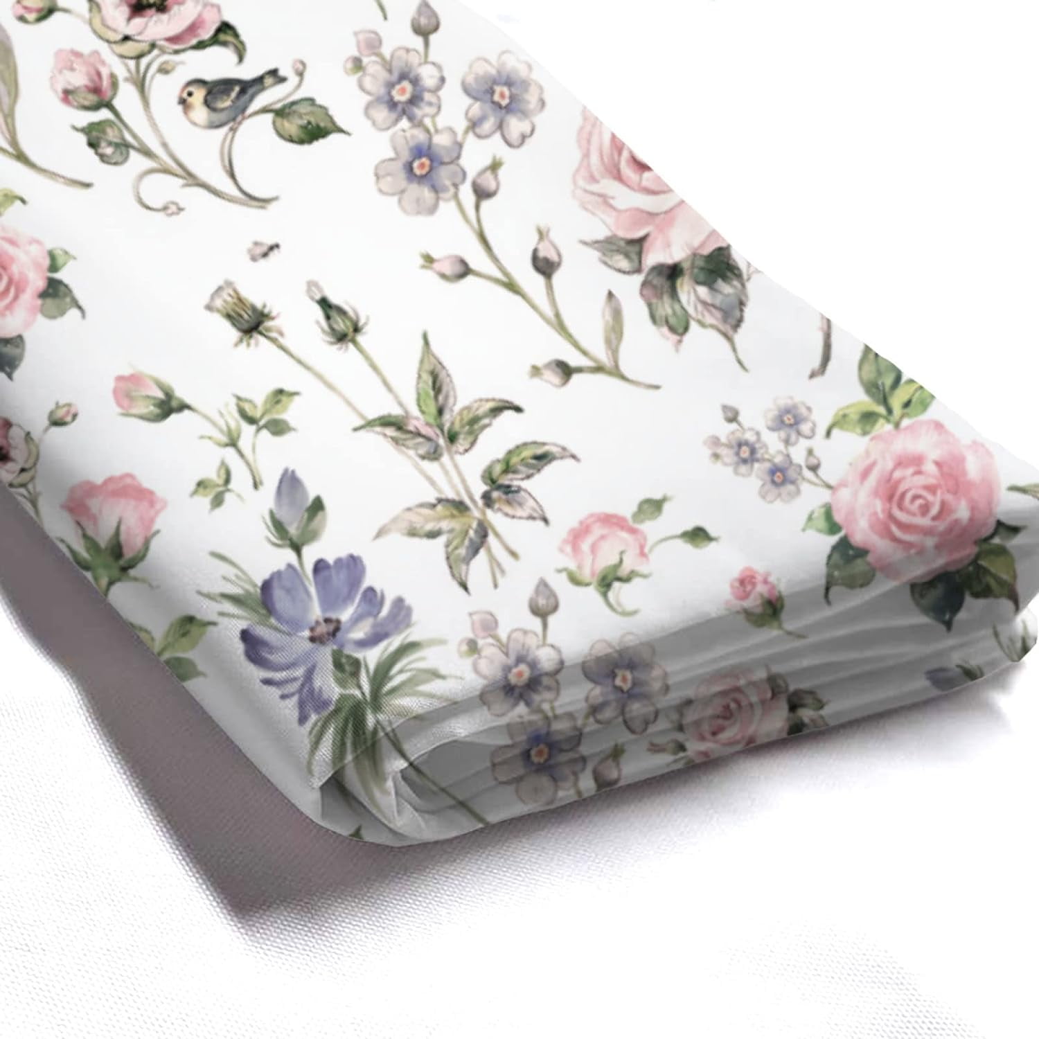 Retro Flower Vintage Rose Floral Shower Curtain Wildflowers Washable Waterproof Fabric Bath Curtains Set for Bathroom with 12 Hooks Decor Art - 72"X72"