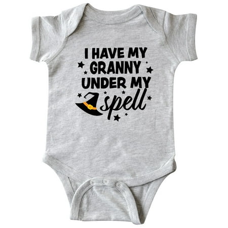 

Inktastic I Have My Granny Under My Spell with Cute Witch Hat Gift Baby Boy or Baby Girl Bodysuit