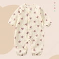 thumbnail image 2 of CAUYDY Preemie Girls Bodysuit Fall Winter Newborn Romper for Boys Baby Long Sleeve Sleepers Unisex Infant Pajamas 3-6M 9-12M 18-24M Sizes 12-18 Months,Pink, 2 of 5