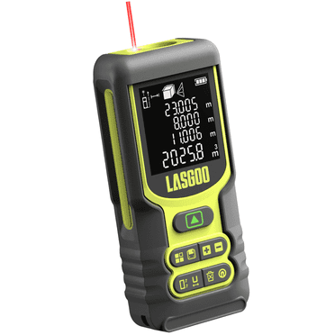 LASGOO Laser Measuring Tool 196FT, ±2mm Accuracy Laser Distance Meter with 100 Data Storage, LCD Display - ACC60