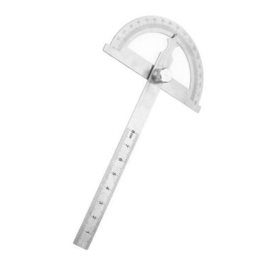 0-180 Degree Stainless Steel Protractor Goniometer Angle Finder Gauge 15cm Ruler 80 * 120mm