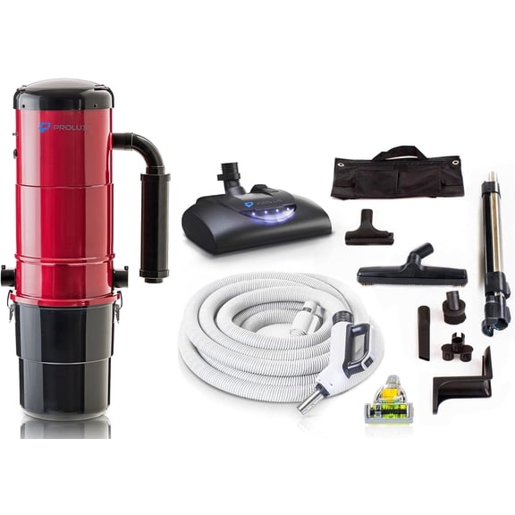 Prolux CV12000 Central Vacuum Unit System with Electric Hose Power Nozzle Kit