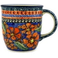 thumbnail image 3 of Blue Rose Polish Pottery Jungle Flower Plain Coffee Mug, 3 of 6