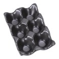 thumbnail image 1 of 6 Grids Egg Holder Ceramic Anti-Slip Egg Box Refrigerator Shockproof Egg Storage Box (Black), 1 of 8