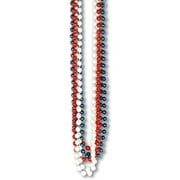 Beistle Patriotic American Small Round Bead Beaded Party Necklaces Costume Accessory