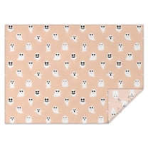 Minimalist Halloween Ghost Pattern Rectangle Tablecloth 60"x84",Waterproof Polyester Rectangle Table Cloth, Wipeable Spillproof Polyester Tablecloth for Dining, Camping, Indoor and Outdoor