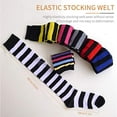 thumbnail image 6 of Women's Extra Long Opaque Striped Over Knee High Stockings Socks…, 6 of 7